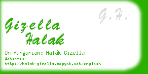 gizella halak business card